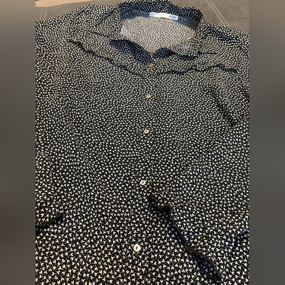 Acotè‎ Womens Black and White Button Down Blouse Size 4 - Picture 3 of 4